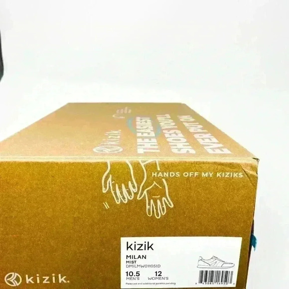 BRAND NEW IN BOX Kizik Milan Men's Sneaker Mist Grey and White Color Multiple - Picture 9 of 12